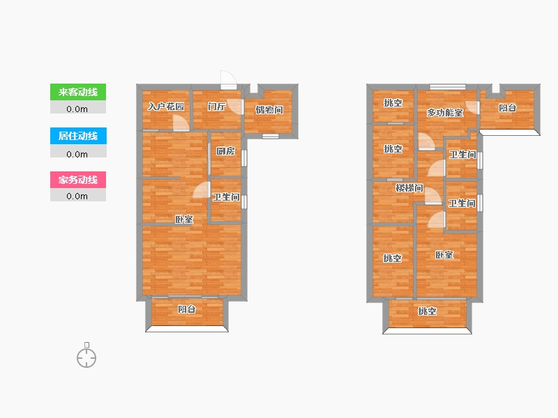 广东省-广州市-东方名都24栋135m²-108.03-户型库-动静线