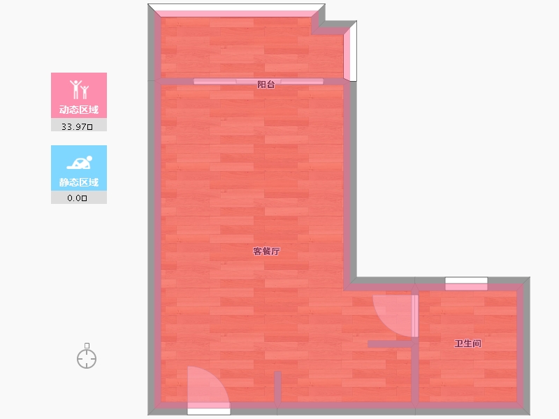 广东省-广州市-富雅都市华庭32栋04户型38m²-30.38-户型库-动静分区