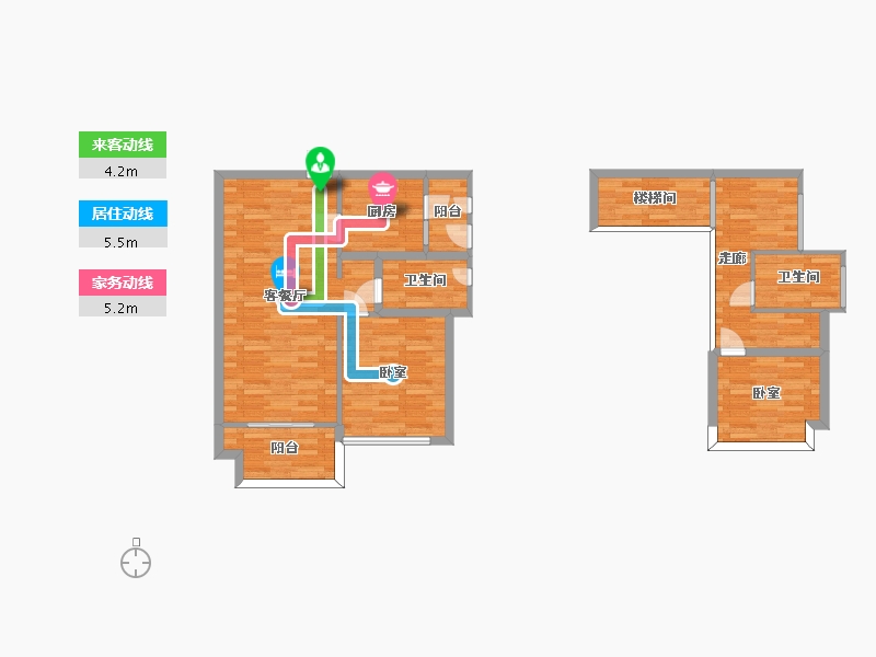 广东省-广州市-保利合锦领秀山02&03户型105m²-103.24-户型库-动静线