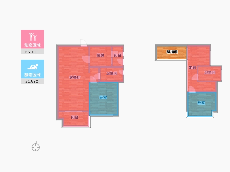 广东省-广州市-保利合锦领秀山02&03户型105m²-103.24-户型库-动静分区