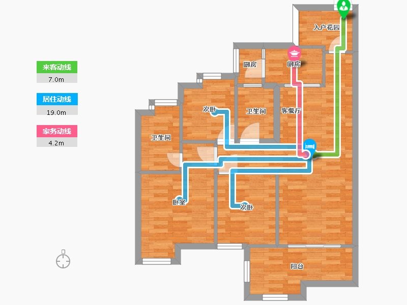 广东省-广州市-西福蓝湾4幢,5幢,7幢,8幢92m²-75.25-户型库-动静线