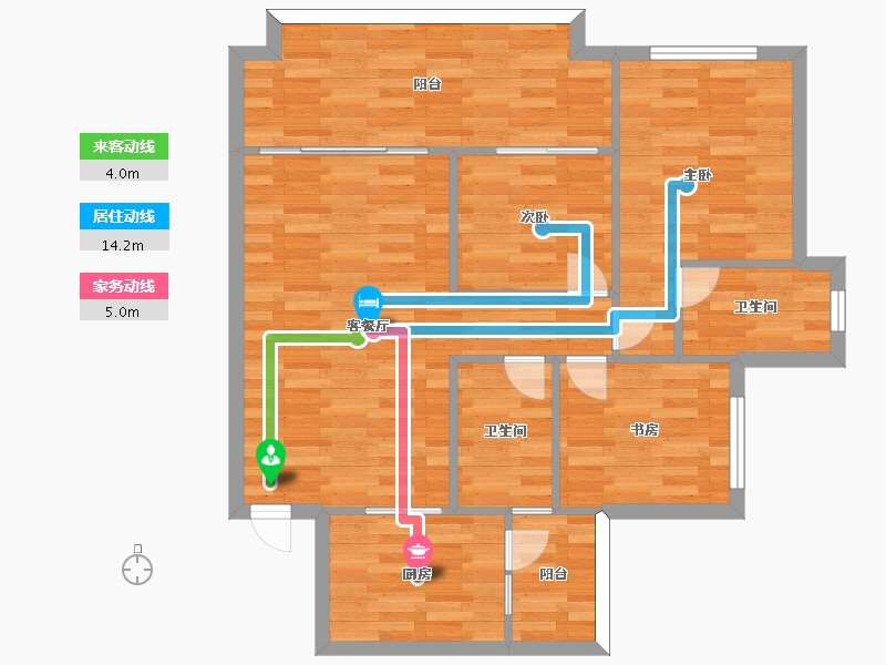 广东省-广州市-嘉御豪庭13栋102m²-81.60-户型库-动静线