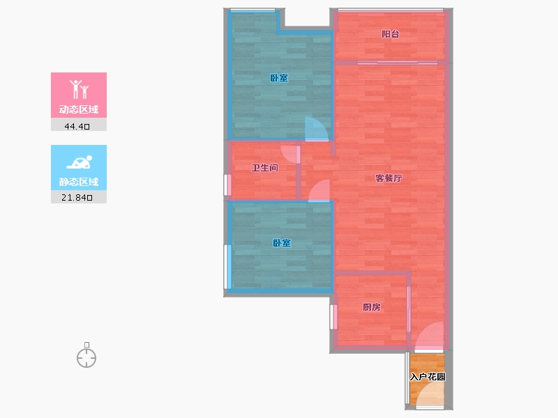 广东省-广州市-品秀星图16栋17栋18栋19栋78m²-62.40-户型库-动静分区