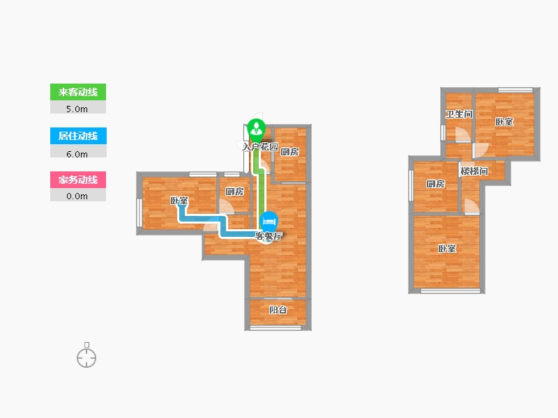 广东省-广州市-香江天赋2栋,17栋02户型96m²-76.80-户型库-动静线