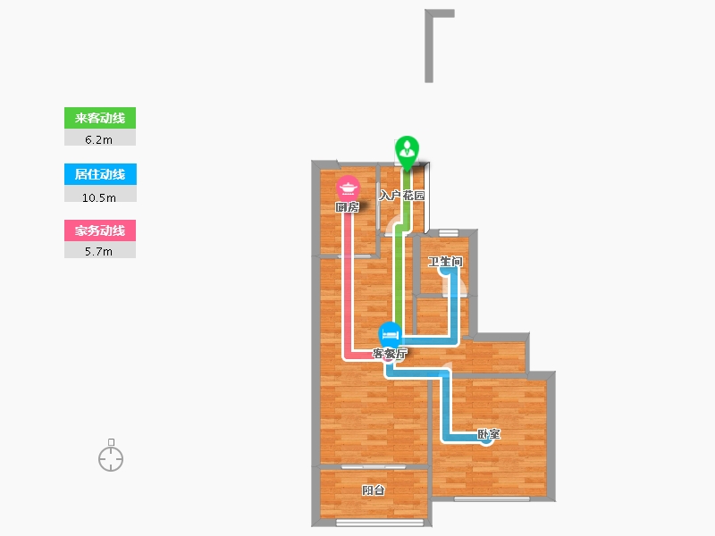 广东省-广州市-香江天赋2栋,3栋,16栋01户型100m²-56.26-户型库-动静线