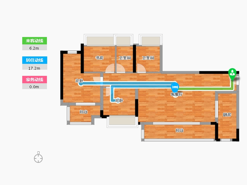 四川省-南充市-中南漫悦湾-86.11-户型库-动静线