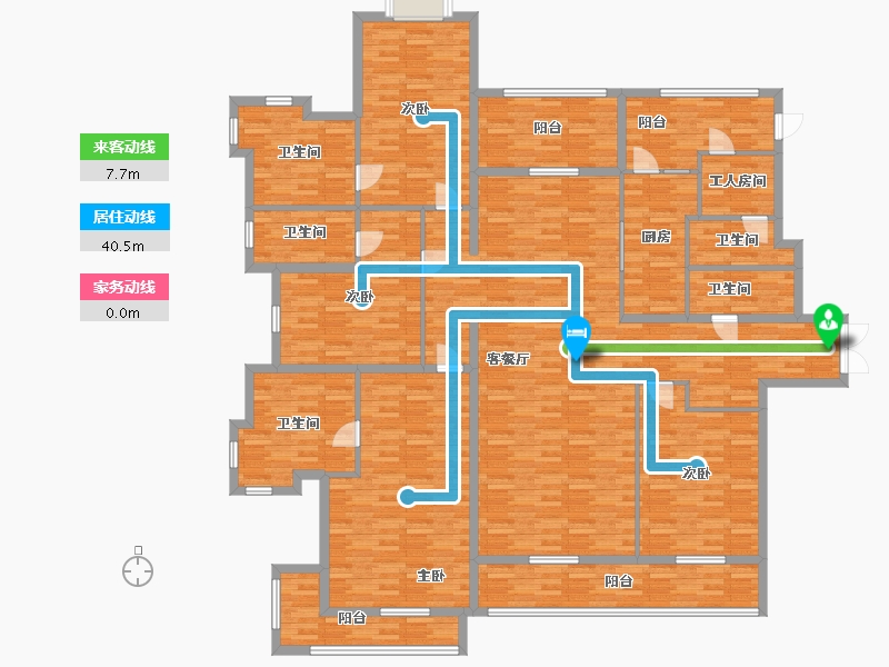 广东省-广州市-侨建御溪谷北区285㎡-229.72-户型库-动静线