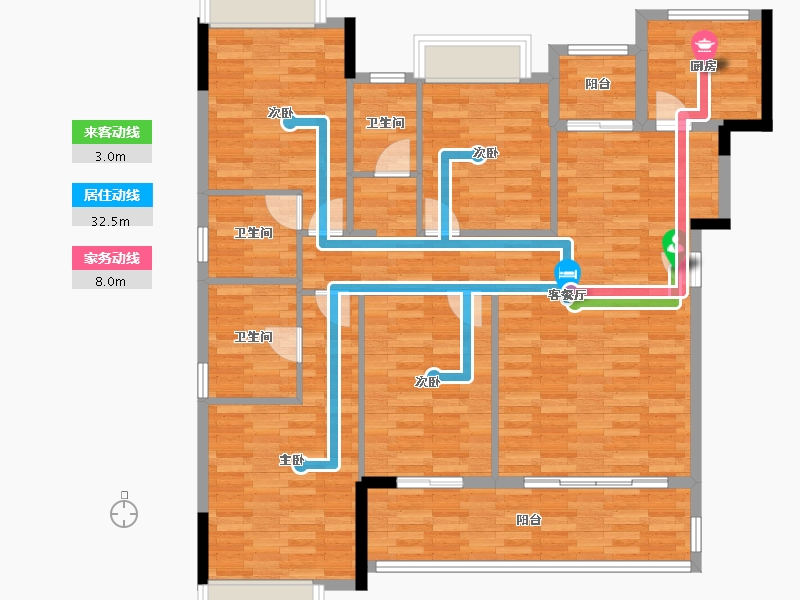 福建省-三明市-建发永郡-124.44-户型库-动静线