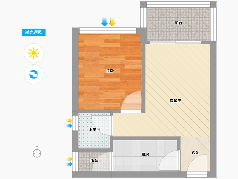 广东省-深圳市-万科红-一期-28.33-户型库-采光通风