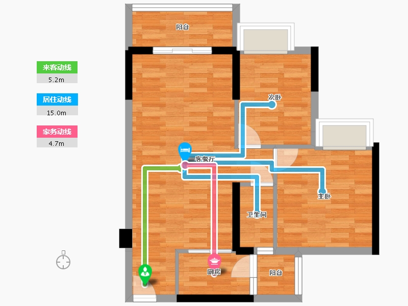 广西壮族自治区-梧州市-福兴龙城-59.63-户型库-动静线