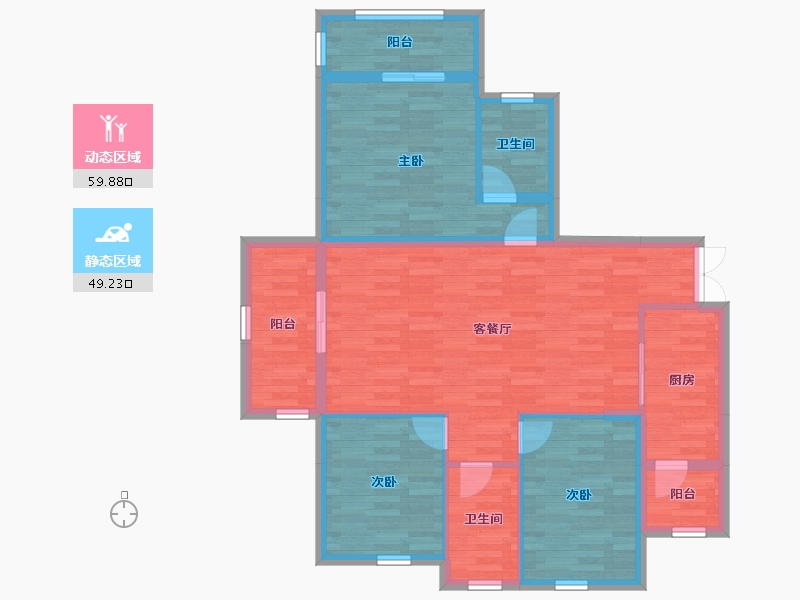 湖北省-十堰市-中瑞领航城-98.09-户型库-动静分区