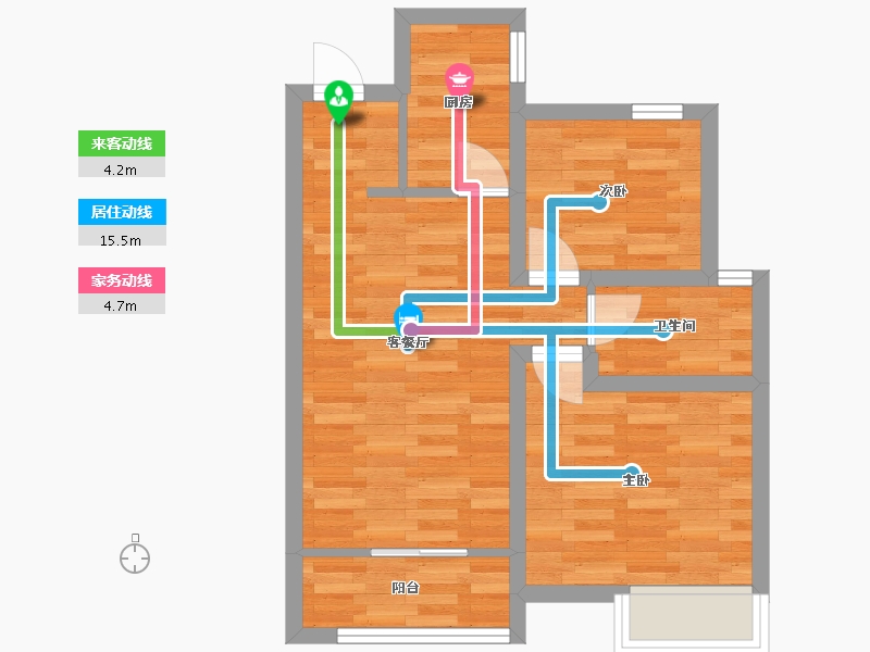 陕西省-西安市-华远辰悦-51.35-户型库-动静线