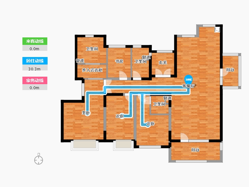 北京-北京市-富兴首府S2189m²-141.95-户型库-动静线