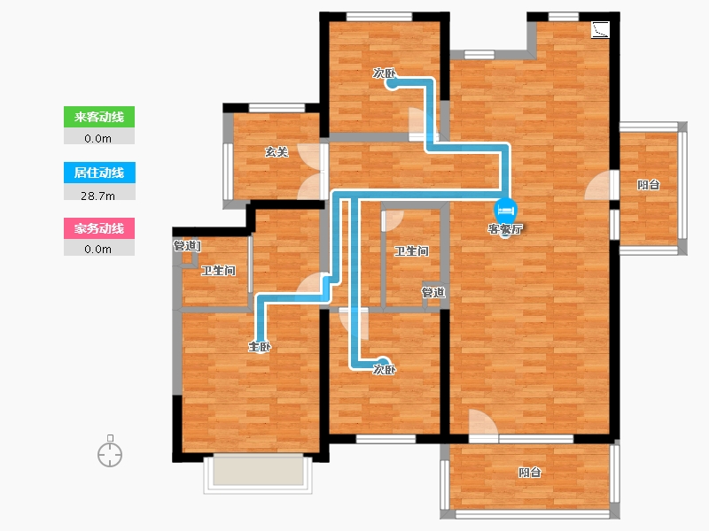 北京-北京市-富兴首府S3144m²-115.73-户型库-动静线