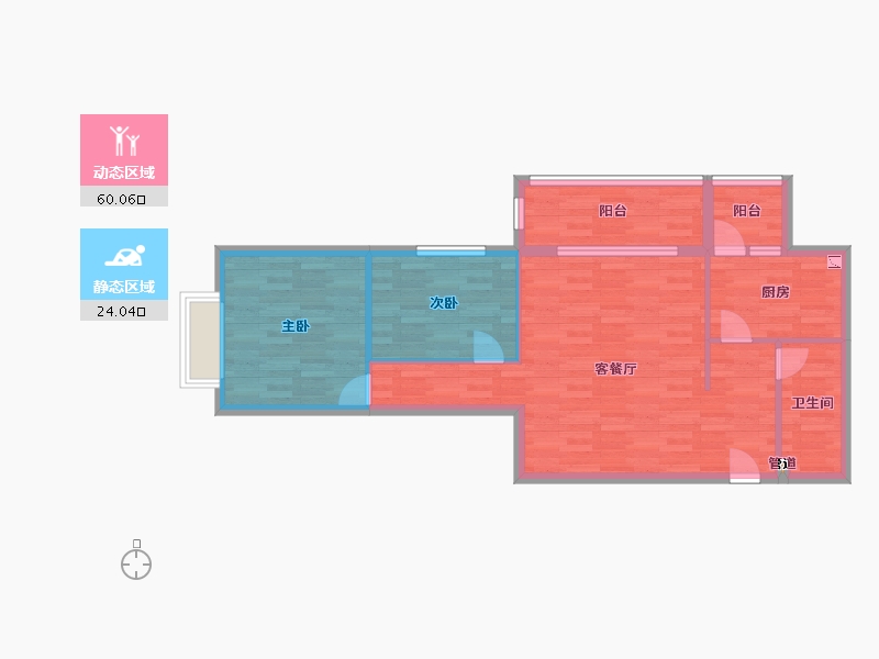 北京-北京市-北京书院94m²-75.20-户型库-动静分区