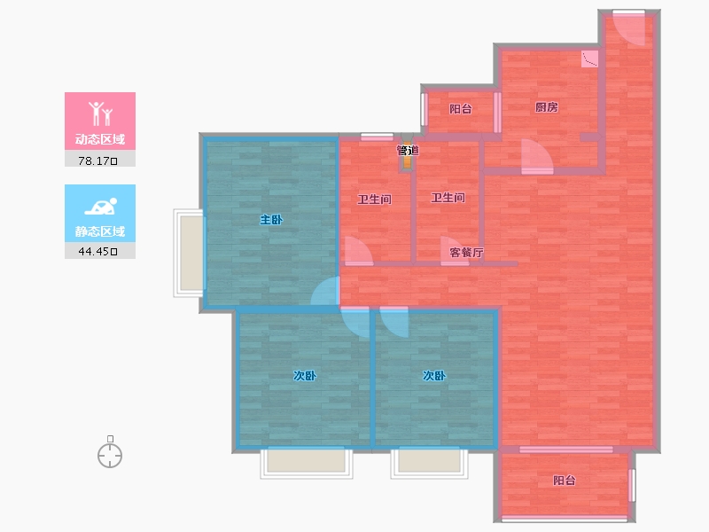 北京-北京市-北京书院139m²-111.20-户型库-动静分区