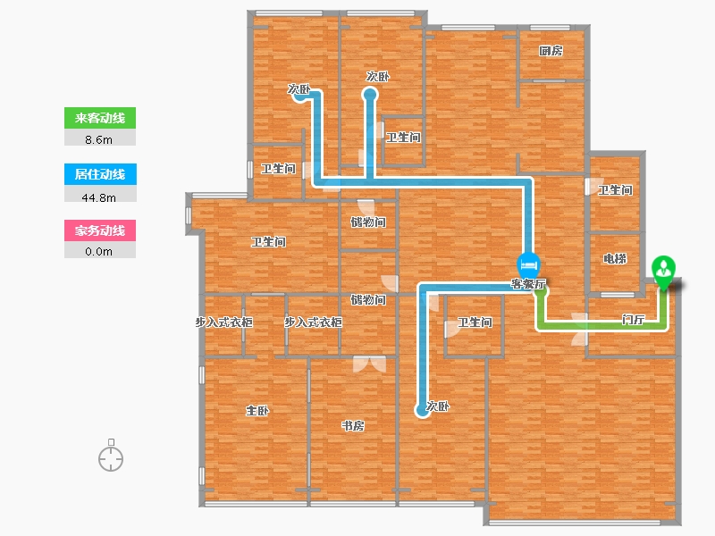 北京-北京市-MAHA缦合北京D1号楼520m²-395.36-户型库-动静线