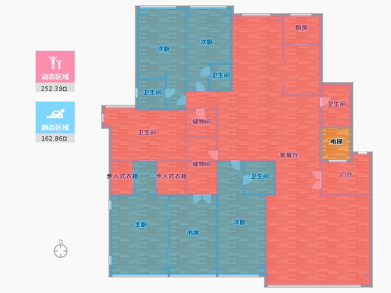 北京-北京市-MAHA缦合北京D1号楼520m²-395.36-户型库-动静分区