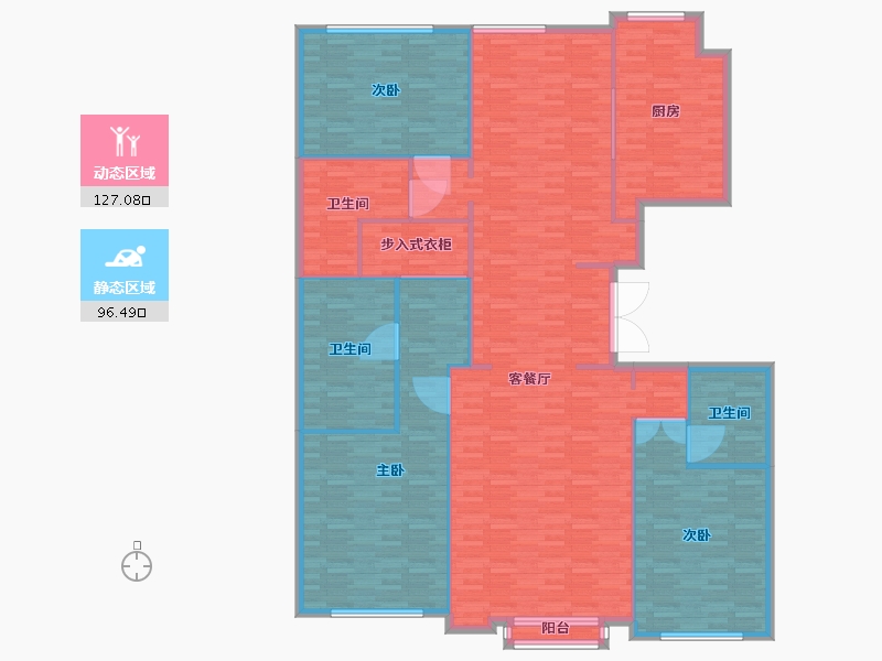 北京-北京市-北京壹号院2号楼,7号楼260m²-208.00-户型库-动静分区