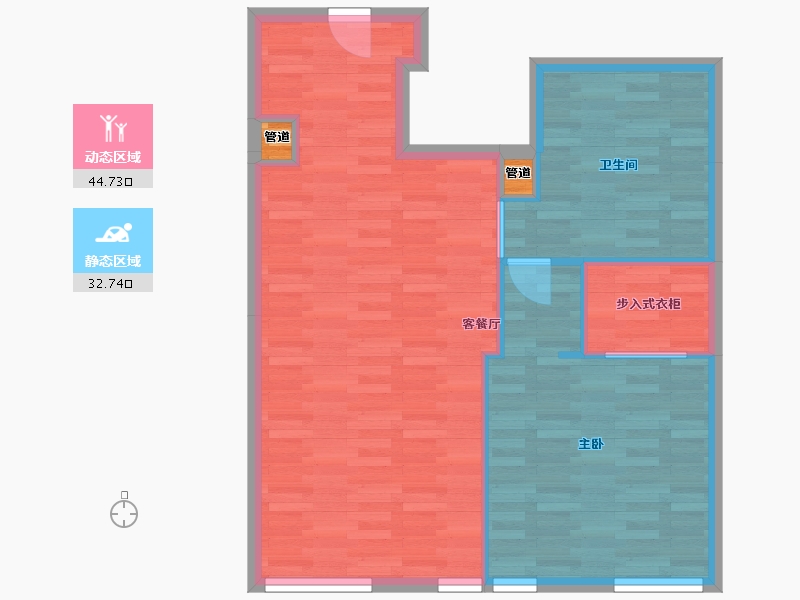 北京-北京市-梵悦108A2东塔,A2号楼东塔124m²-71.68-户型库-动静分区