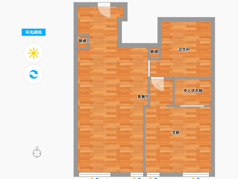 北京-北京市-梵悦108A2东塔,A2号楼东塔124m²-71.68-户型库-采光通风