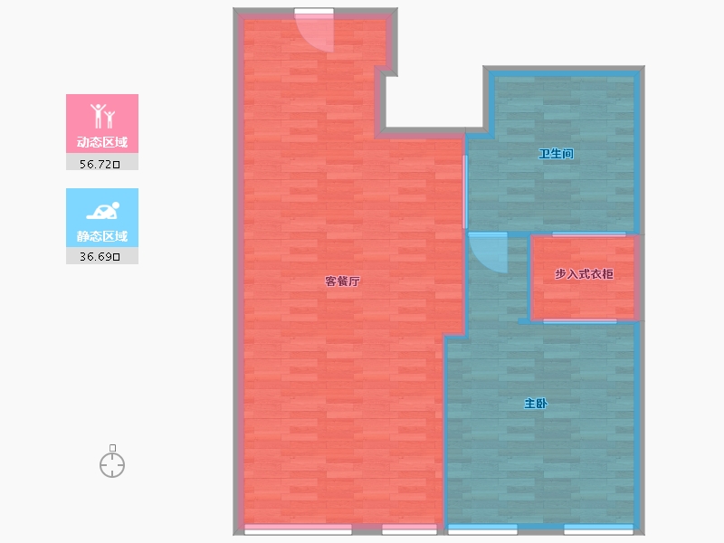 北京-北京市-梵悦108A2东塔108m²-86.40-户型库-动静分区