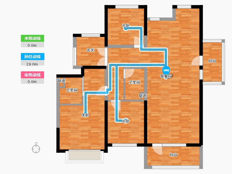 北京-北京市-富兴首府S1155m²-115.67-户型库-动静线