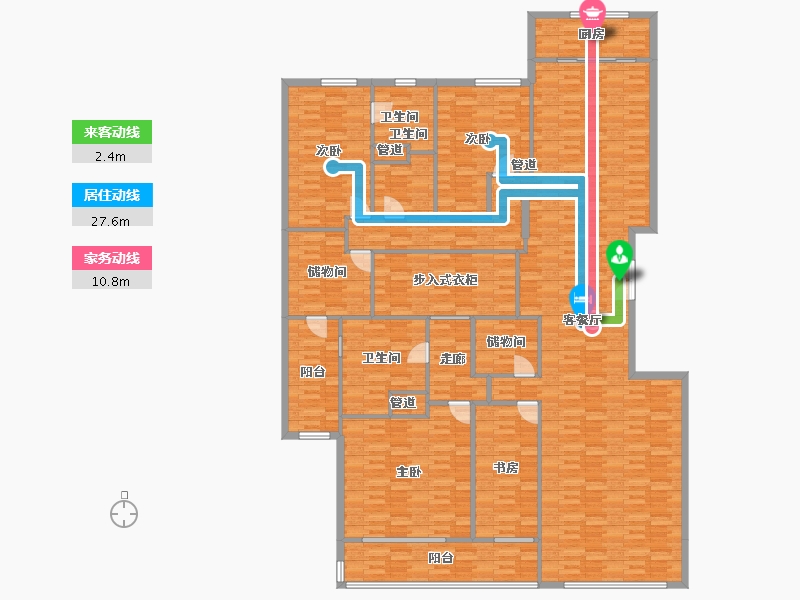 北京-北京市-利锦府府上7号楼304m²-248.76-户型库-动静线