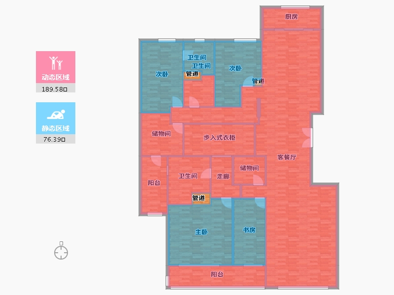 北京-北京市-利锦府府上7号楼304m²-248.76-户型库-动静分区