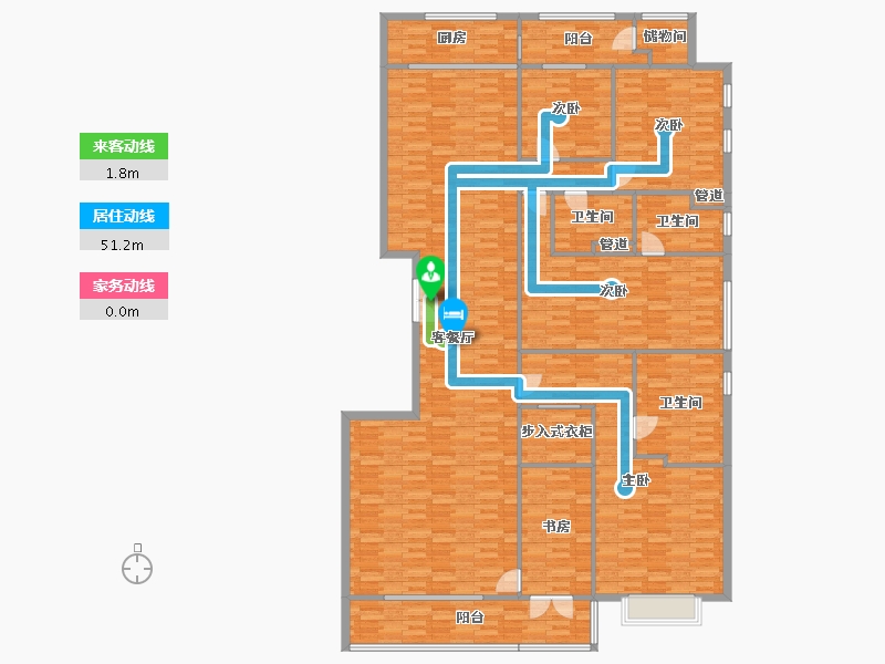 北京-北京市-利锦府府上7号楼280m²-228.00-户型库-动静线