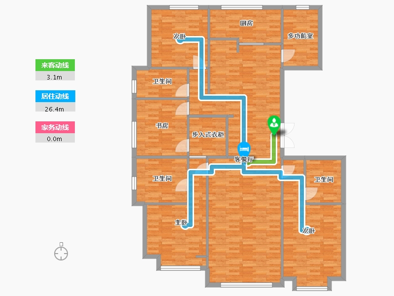 北京-北京市-首开国风尚樾2号楼210m²-160.56-户型库-动静线