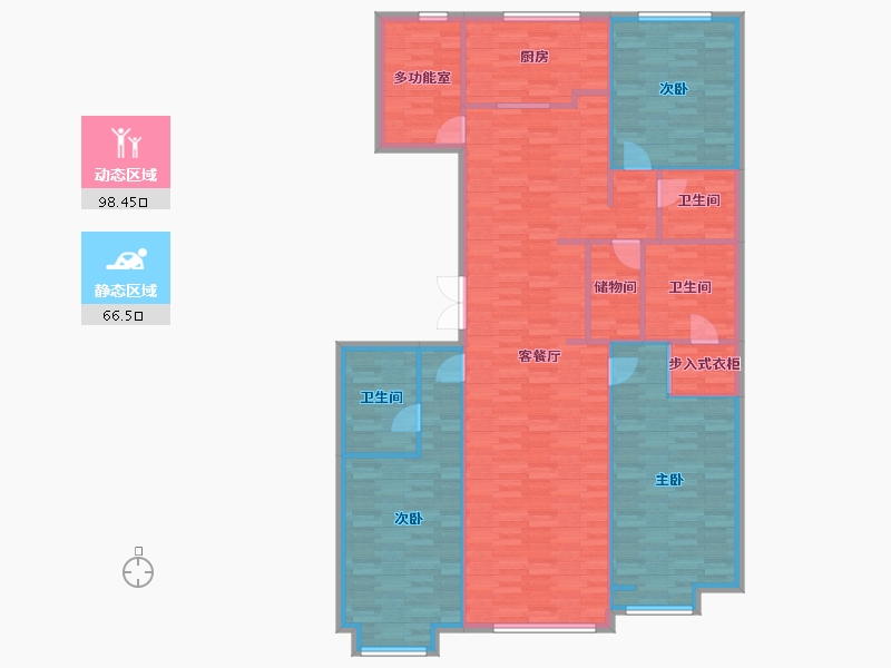 北京-北京市-首开国风尚樾3号楼,2号楼194m²-151.87-户型库-动静分区