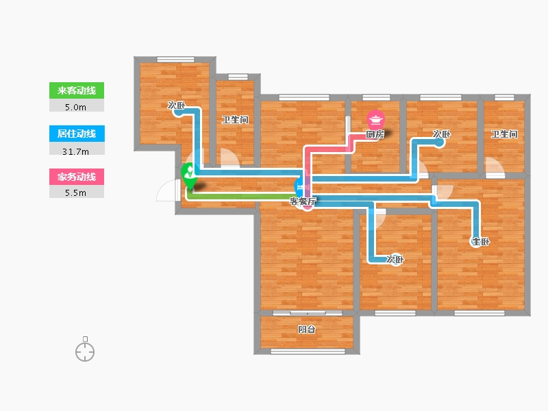 河南省-郑州市-融创龙府-111.31-户型库-动静线