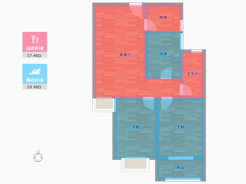 河南省-濮阳市-万家新城-68.07-户型库-动静分区