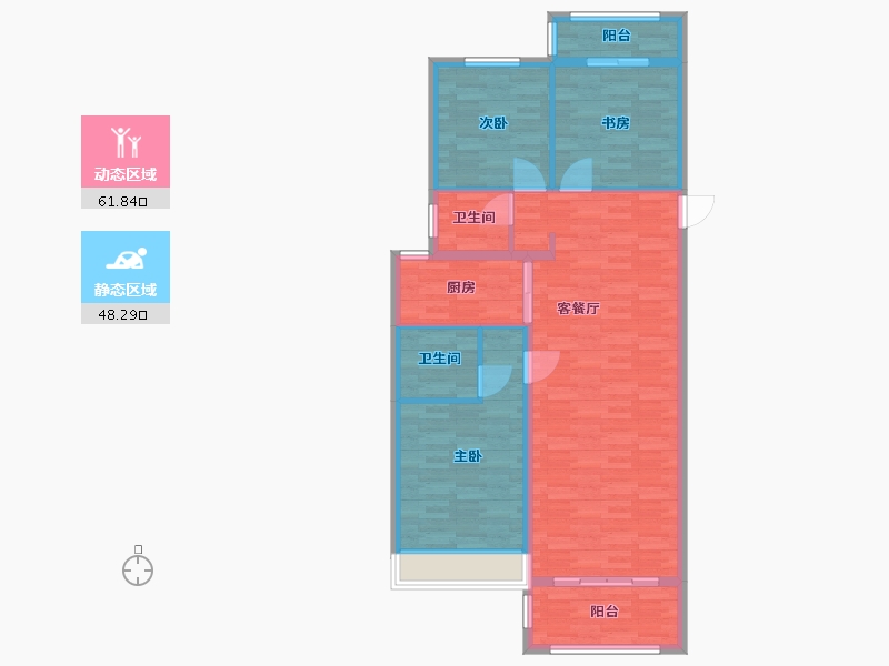 河南省-洛阳市-碧桂园-100.00-户型库-动静分区