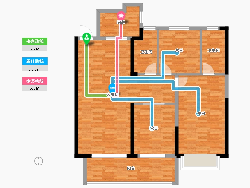 福建省-泉州市-禹州城市广场-98.12-户型库-动静线