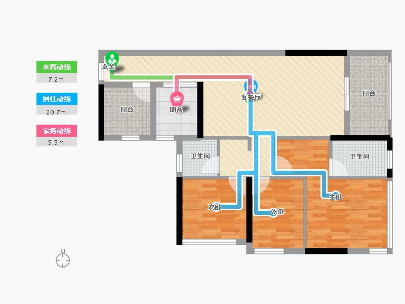 广西壮族自治区-南宁市-万科魅力之城-81.29-户型库-动静线