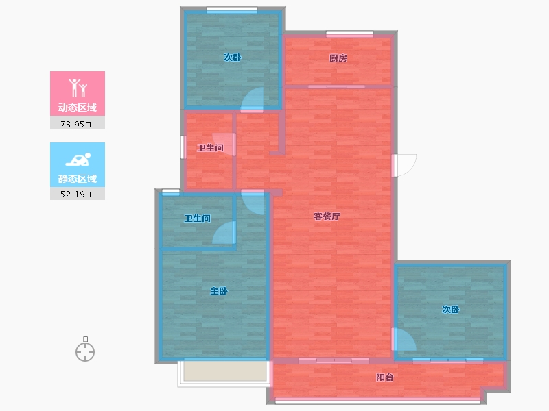 山东省-临沂市-浮来春公馆-114.00-户型库-动静分区