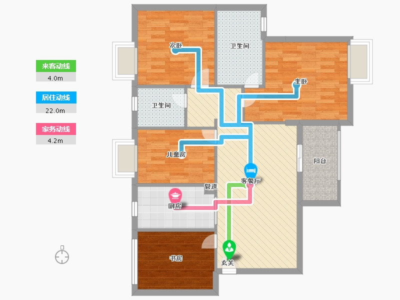 湖北省-随州市-尚城国际-86.40-户型库-动静线