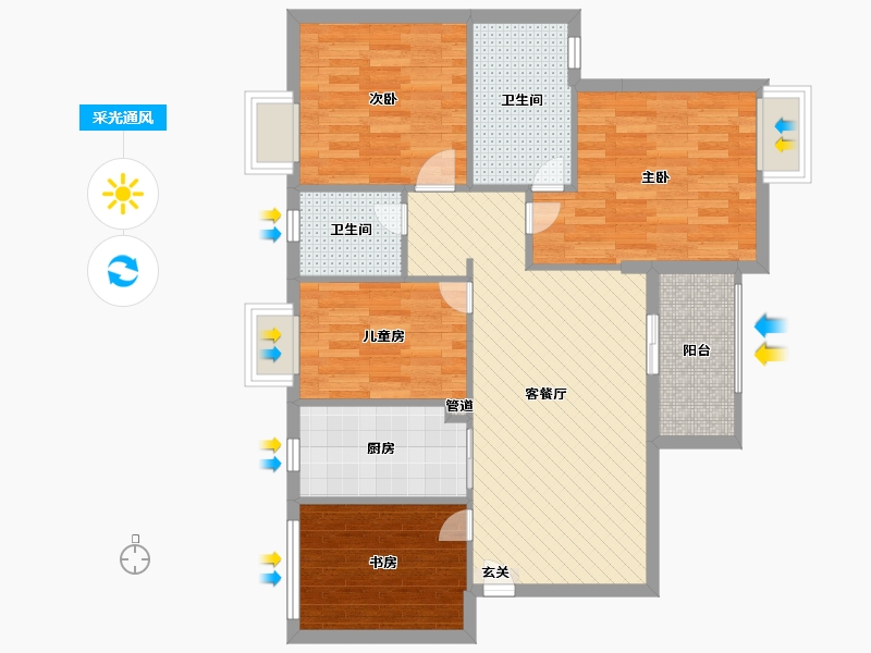 湖北省-随州市-尚城国际-86.40-户型库-采光通风