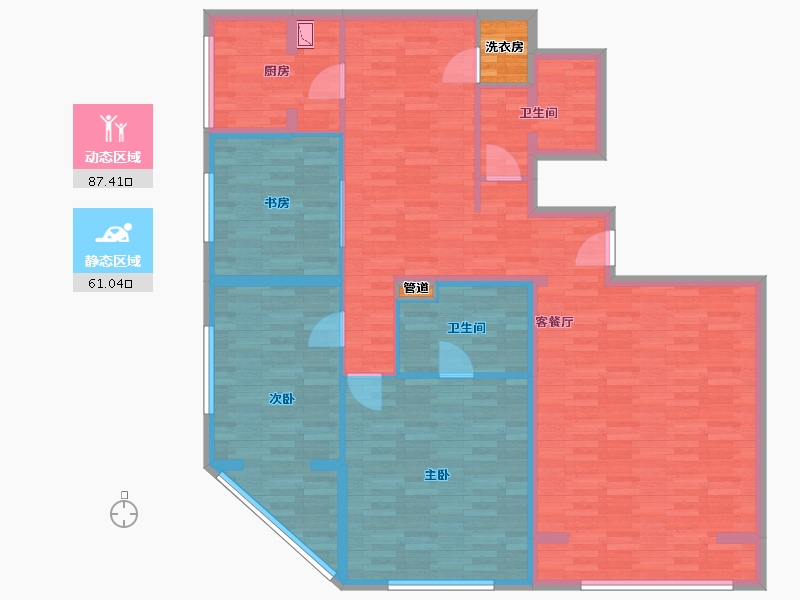 北京-北京市-尊悦光华3号楼170m²-136.00-户型库-动静分区