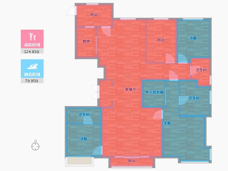 北京-北京市-北京金茂府233m2-186.40-户型库-动静分区