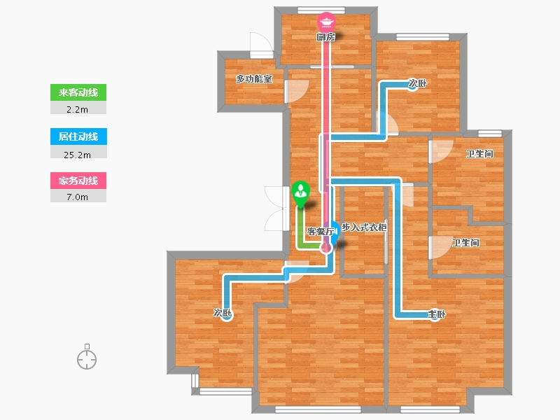 北京-北京市-西山甲一号46-2号楼,46-7号楼142m2-102.92-户型库-动静线