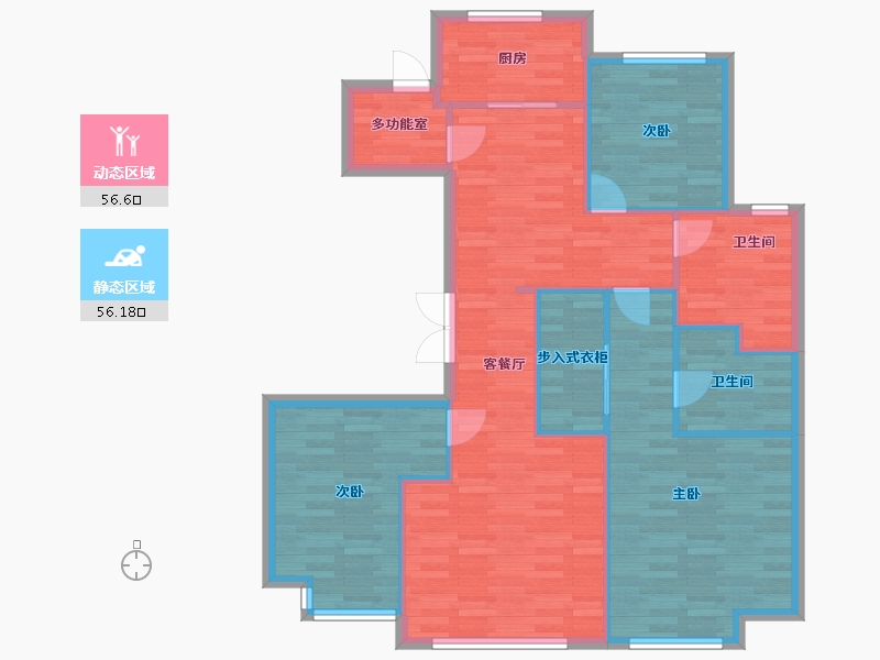 北京-北京市-西山甲一号46-2号楼,46-7号楼142m2-102.92-户型库-动静分区