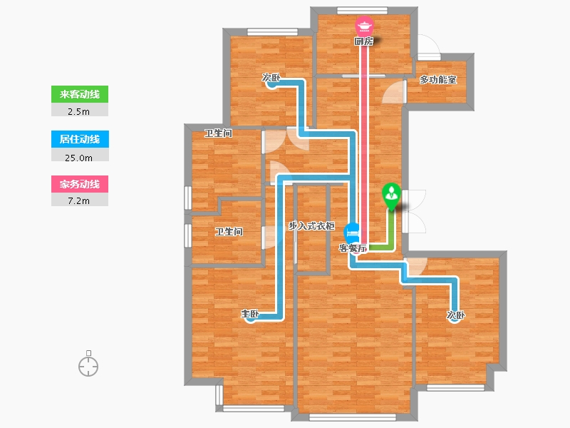 北京-北京市-西山甲一号46-2号楼,得秀北街4号院2号楼,46-7号楼146M2-103.93-户型库-动静线