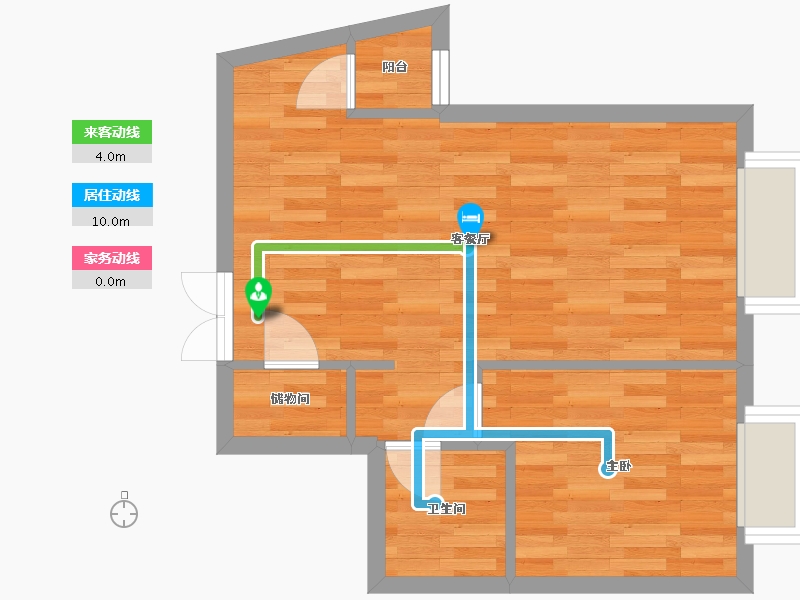 北京-北京市-元熙华府1号楼62M2-45.24-户型库-动静线