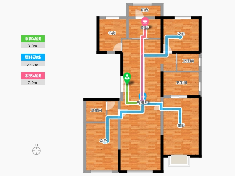 北京-北京市-中粮天恒天悦壹号150m2-119.99-户型库-动静线