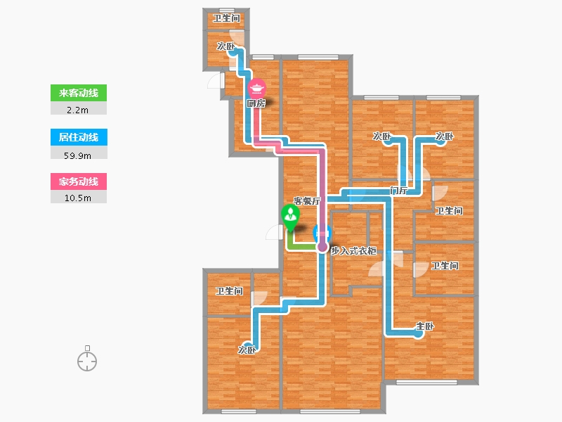 北京-北京市-紫辰院8号楼266M2-190.26-户型库-动静线