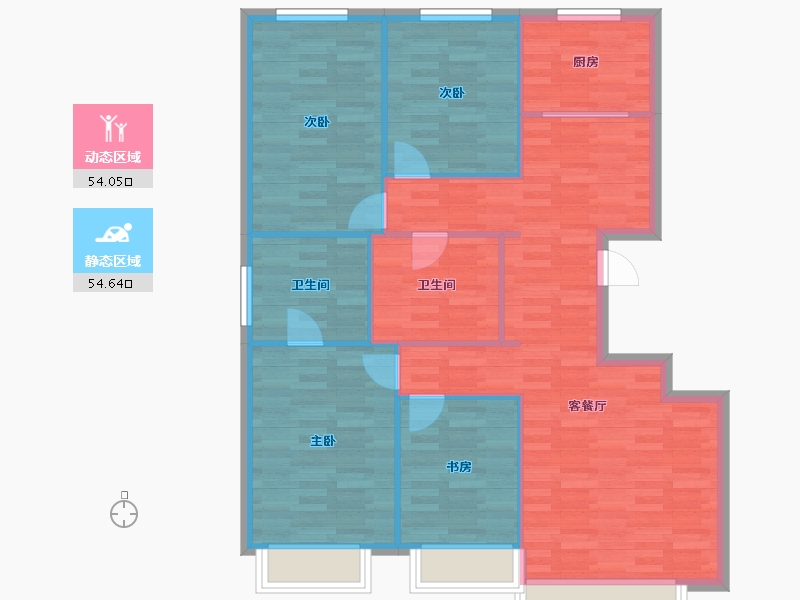 北京-北京市-金隅金麟府7栋,8栋141m²-99.01-户型库-动静分区