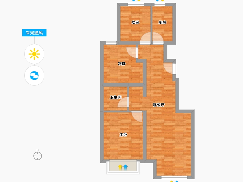 北京-北京市-中国铁建国际公馆1栋,3栋,5栋,6栋,8栋,9栋,10栋89m²-59.00-户型库-采光通风